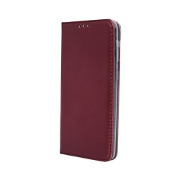 Honor 400 telefon tok, könyvtok, notesz tok, oldalra nyíló tok, mágnesesen záródó, bordó, Smart Magnetic