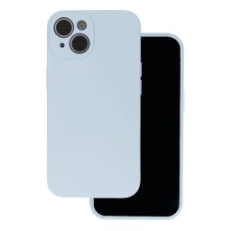 iPhone 16 Plus (6.7") szilikon tok, hátlap tok, velúr belső, babakék, matt, Silicone Case