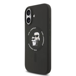 Apple iPhone 17 KARL LAGERFELD KLHMP17SSCMKCRHK Liquid Silicon MagSafe Hátlap - Fekete