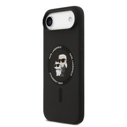 Apple iPhone 17 Air KARL LAGERFELD KLHMP17MSCMKCRHK Liquid Silicon MagSafe Hátlap - Fekete