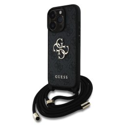 Apple iPhone 16 Pro Max GUESS GUHCP16XP4GMGCRK Hátlap - Fekete