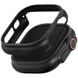 Uniq Keva Verge Apple Watch Ultra 3 / 2 / 1 49mm tok, Aramid, Carbon minta, fekete