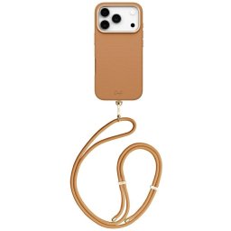 Uniq Coehl Mirelle Apple iPhone 17 Pro Max mágneses tok, MagSafe, crossbody pánttal, barna-arany