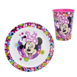 Minnie egér étkészlet pohárral 260 ml szett /2db