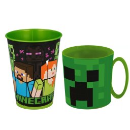 Minecraft pohár és bögre szett/ bögre 350 ml és pohár 260 ml