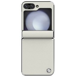 Nillkin CamShield Flip Samsung Z Flip 6 / Flip 7 FE vegán bőr tok, fehér