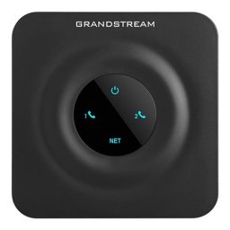 Grandstream HT802 V2 (ATA), 2x FXS, 2 SIP fiók, 1x LAN, 3-utas konf., automatikus rendelkezésre bocsátás