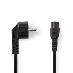 Nedis CEGB10100BK20 - Tápkábel | Schuko szögletes dugó - IEC-320-C5 | 2 m | Fekete