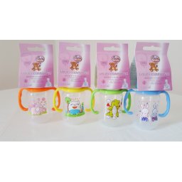 1 db 125 ml-es BPA-mentes Baby Bruin polipropilén fogantyús cumisüveg + Ajándék - kék színben