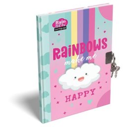 LIZZYSULI Emlékkönyv, lakattal, A5, keményfedeles, LIZZYSULI, "Lollipop Rainbow"