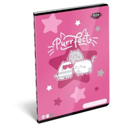 LIZZYSULI Füzet, tűzött, A4, sima, 32 lap LIZZYSULI, "Kit tok Stars Purrfect"