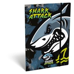 LIZZYSULI Gumis mappa, karton, A4, LIZZYSULI, "Shark Attack"
