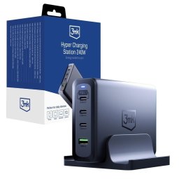 3mk töltőállomás - Hyper Charging Station, 240 W, GaN, 3x USB-C 1x USB-A
