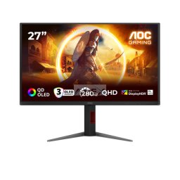 AOC Gaming OLED monitor 27" Q27G4ZD, 2560x1440, 16:9, 250cd/m2, 0,03ms, 280Hz, 2xHDMI/DP/4xUSB-A, áll.mag.,pivot