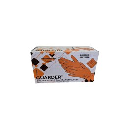 Gumikesztyű nitril púdermentes M 100 db/doboz Maxter/Guarder®Orange Diamond Prémium