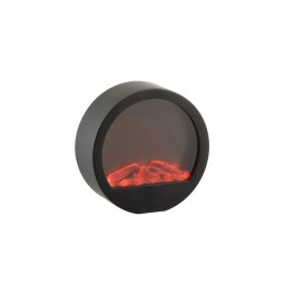 LED dekoráció kerek kandalló COZY WARM 35x34,5 cm, fekete