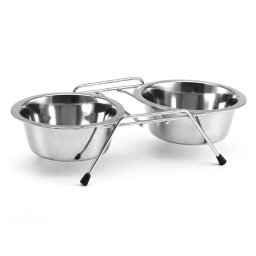 Rozsdamentes acél kutyatál DUO PETZ Ø 17 cm