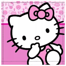 Hello Kitty kéztörlő, arctörlő, törölköző 30x30 cm Nr 01