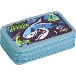LIZZYSULI Tolltartó, 3 emeletes, cipzáras, LIZZYSULI, "Shark Attack"
