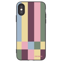 Fekete szilikon tok az alábbi mobiltelefonokra Apple iPhone X/XS - Lobby tiles