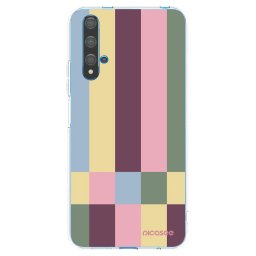 Átlátszó szilikon tok az alábbi mobiltelefonokra Huawei Nova 5T - Lobby tiles