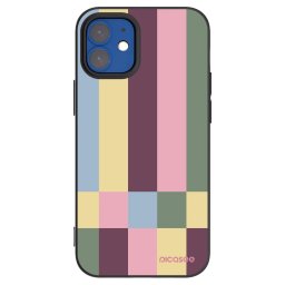 Fekete szilikon tok az alábbi mobiltelefonokra Apple iPhone 12 mini - Lobby tiles