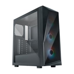 Cooler Master ház CMP 520, ATX, átlátszó oldalfal, 3x 120mm ARGB ventilátor, Fekete
