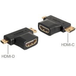 Delock adapter HDMI-A csatlakozó > HDMI-C HDMI-D csatlakozó