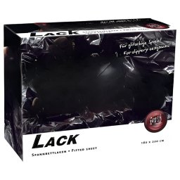 Fetish - lakk leped - gumis - 160 200 cm (fekete)