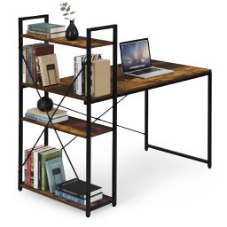 Íróasztal 120x60 cm 3 Polccal Loft Stílus