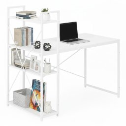 Íróasztal 120x60 cm 3 Polccal Fehér