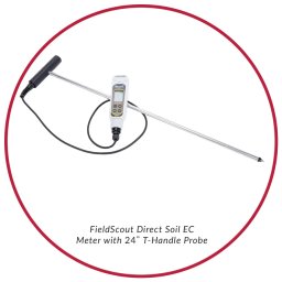 FieldScout 60 cm-es EC talajszonda - azonnali sótartalom-mérés mélyen a gyökérzónában