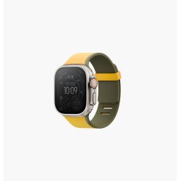 Uniq Revix IV Premium Apple Watch Ultra 3 / 2 / 1 / SE / 11 / 10 / 9 / 8 (44/45/46/49mm) mágneses szíj, sárga-zöld