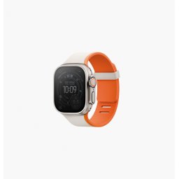 Uniq Revix IV Premium Apple Watch Ultra 3 / 2 / 1 / SE / 11 / 10 / 9 / 8 (44/45/46/49mm) mágneses szíj, narancs-szürke