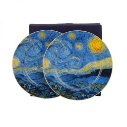 Van Gogh Csillagos éj porcelán desszertes tányér készlet - 2 darabos - díszdobozban