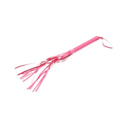 Műbőr BDSM korbács domina lovaglópálca (pink, 42 cm)