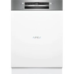 BOSCH SMI4HVS14E Serie 4, Félig beépíthető mosogatógép, 60 cm, Nemesacél, Home Connect