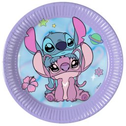 Lilo és Stitch, A csillagkutya papírtányér, party tányér 8 DARABOS, 20 cm FSC Nr3