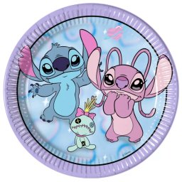 Lilo és Stitch, A csillagkutya papírtányér, party tányér 8 DARABOS, 23 cm FSC Nr4