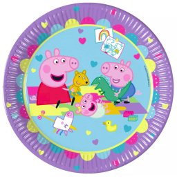 Peppa papírtányér, party tányér 8 DARABOS, 23 cm FSC Nr5