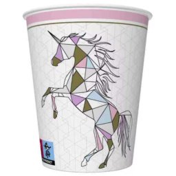 Unikornis papírpohár, party pohár 8 DARABOS, 200 ml FSC Nr4