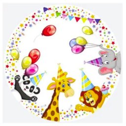 Happy Birthday papírtányér, party tányér 8 DARABOS, 23 cm Nr5