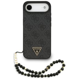 Guess 4G Strap Triangle Logo Apple iPhone Air (2025) MagSafe hátlap tok karpánttal, fekete-arany