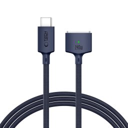 Tech-Protect MMC01 UltraBoost Macbook töltő, USB-C, MagSafe 3, 140W, 200cm, kék
