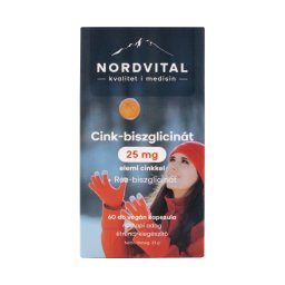 Nordvital Cink-biszglicinát 25 mg + réz kapszula 60x