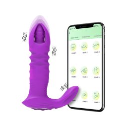 AlvUp - app-vezérelt lökő anál vibrátor (lila)