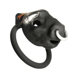 Master Series Bull - bikafejes péniszketrec, férfi erényöv (fekete)