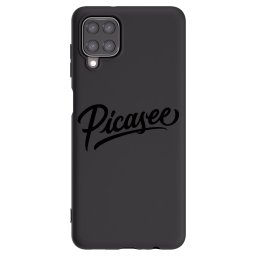 Fekete szilikon tok az alábbi mobiltelefonokra Samsung Galaxy A12 A125F - Picasee - old logo - black