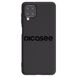 Fekete szilikon tok az alábbi mobiltelefonokra Samsung Galaxy A12 A125F - Picasee - new logo - black