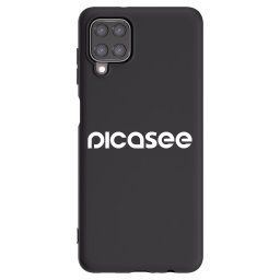 Fekete szilikon tok az alábbi mobiltelefonokra Samsung Galaxy A12 A125F - Picasee - new logo - white